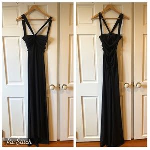 {Nordstrom} Black Formal Cut-Out Back Dress
